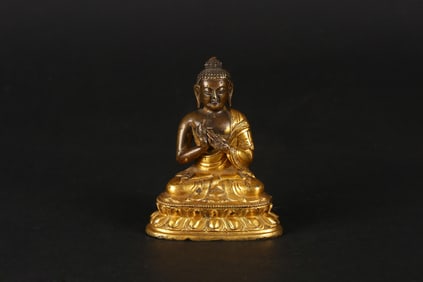 A Gilt Bronze of Seated Buddha