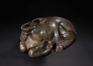 A Chinese Jade Carving of Buffalo