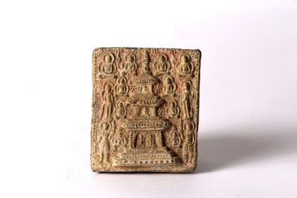 A Chinese 'Shan Ye' Clay Buddhist Pagoda Stele