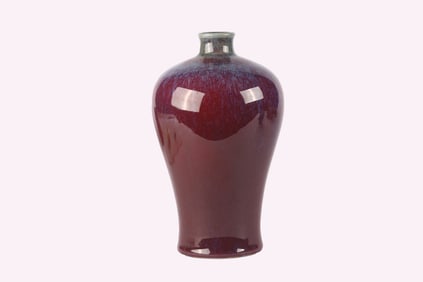 A Chinese Flambe Glazed Meiping Vase