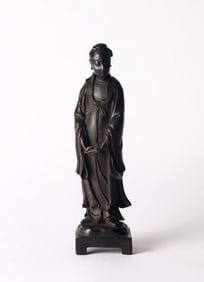 A Chinese Bronze Standing Official Figure