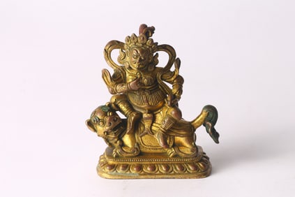 A Gilt Bronze Figure of Vaishravana