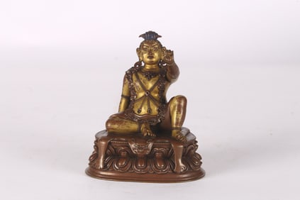 A Gilt Bronze Figure of Mahasiddha