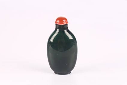 A Green Glass Snuff Bottle