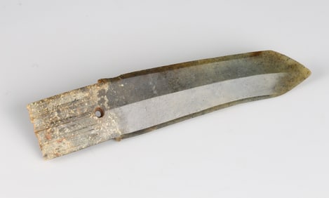 A Chinese Green Jade Dagger, Ge
