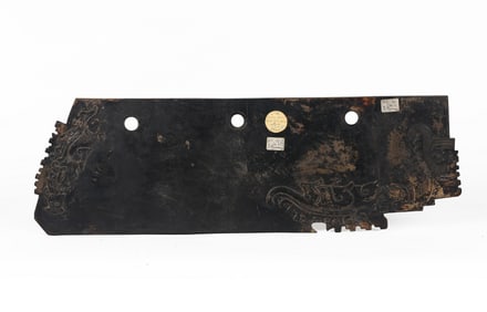 A Very Rare Chinese Black Jade Ceremonial Axe