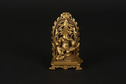 An India Brass Figure of Ganesha