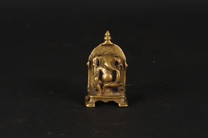 A Small India Brass Figure of Ganesha