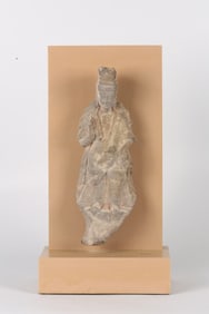 A Chinese Archaic Stone Bodhisattva Carving