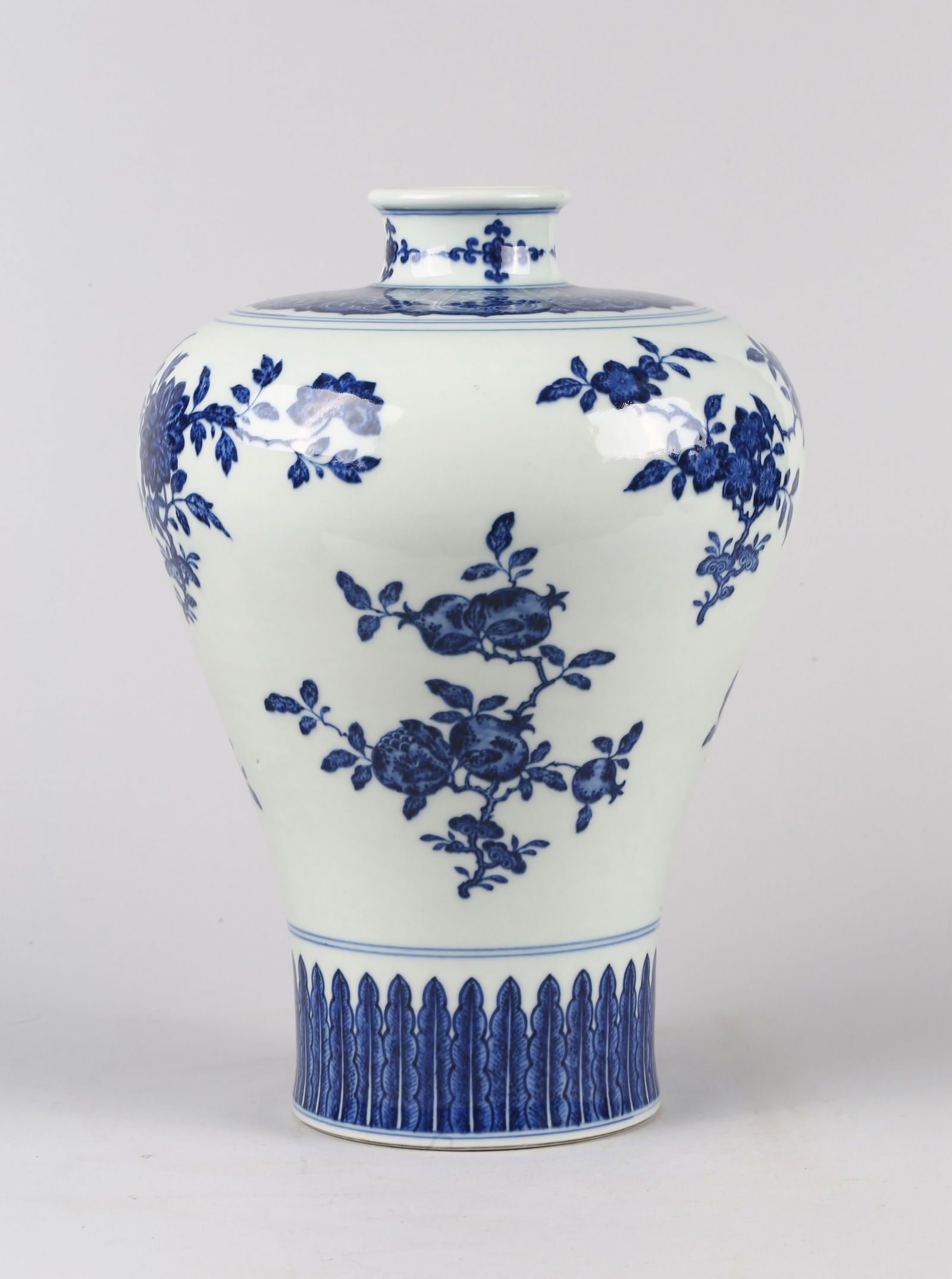 A Blue and White Ming-Style 'Fruits' Meiping Vase (1 of 10)