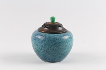 A Chinese Robin's Egg Glazed Jar