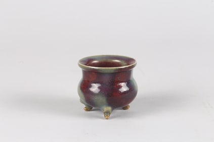 A Jun-Type Glazed Tripod Censer