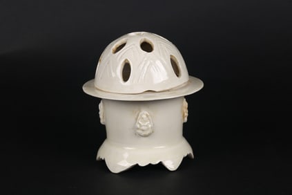 A White Glazed Reticulated Censer