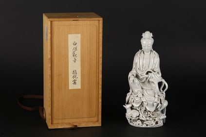 A Blanc De Chine Porcelain Figure of Guanyin