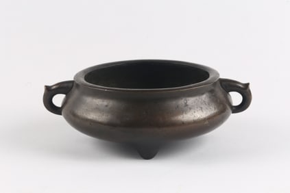 A Chinese Bronze Tripod Censer