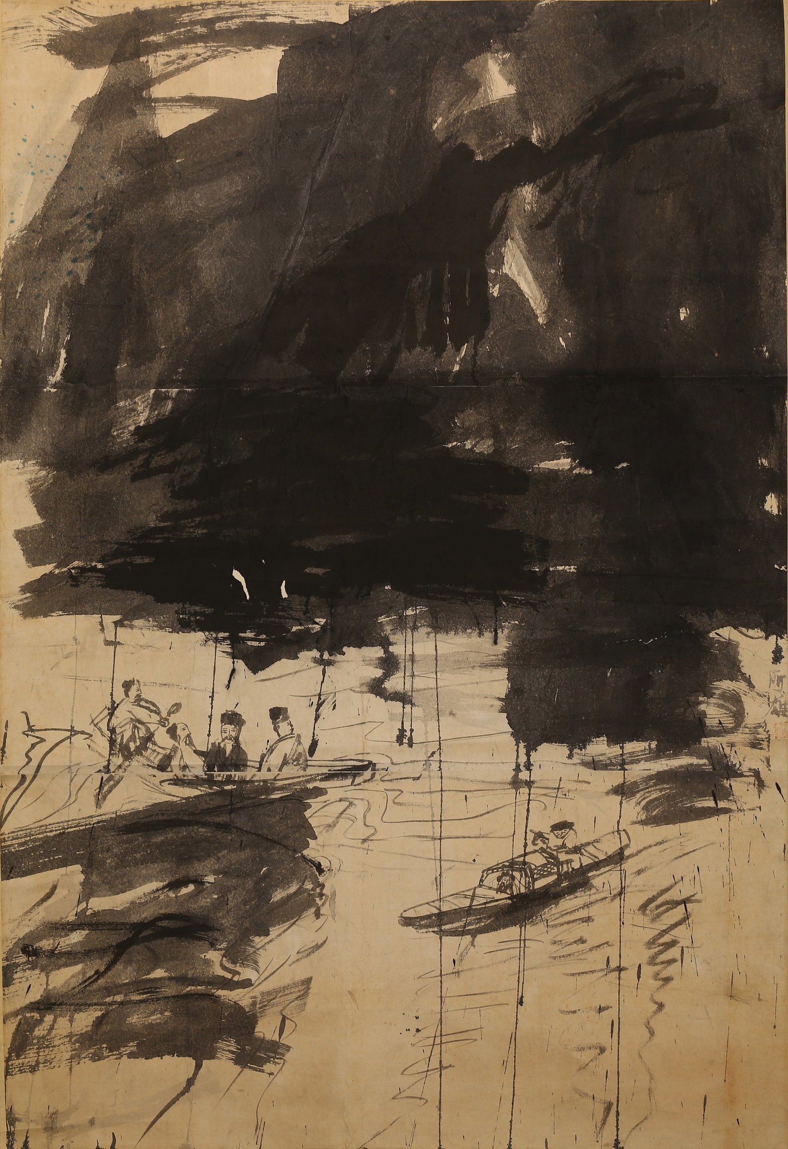 Walasse Ting(1929-2010): Scholars on Boats (1 of 5)