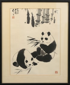 A Chinese Woodblock Print of Panda