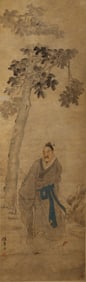 Ren Yi(attributed to): Color and ink 'figure' painting