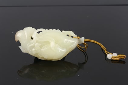 A White Jade 'Fish' Pendant