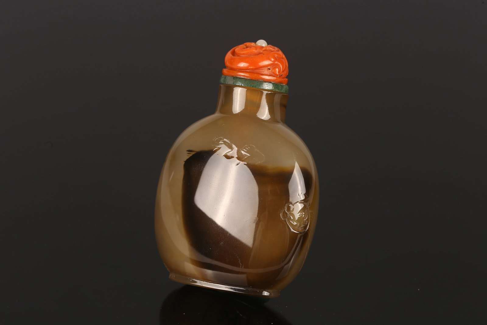 A Shadow Agate 'Children' Snuff Bottle - 9