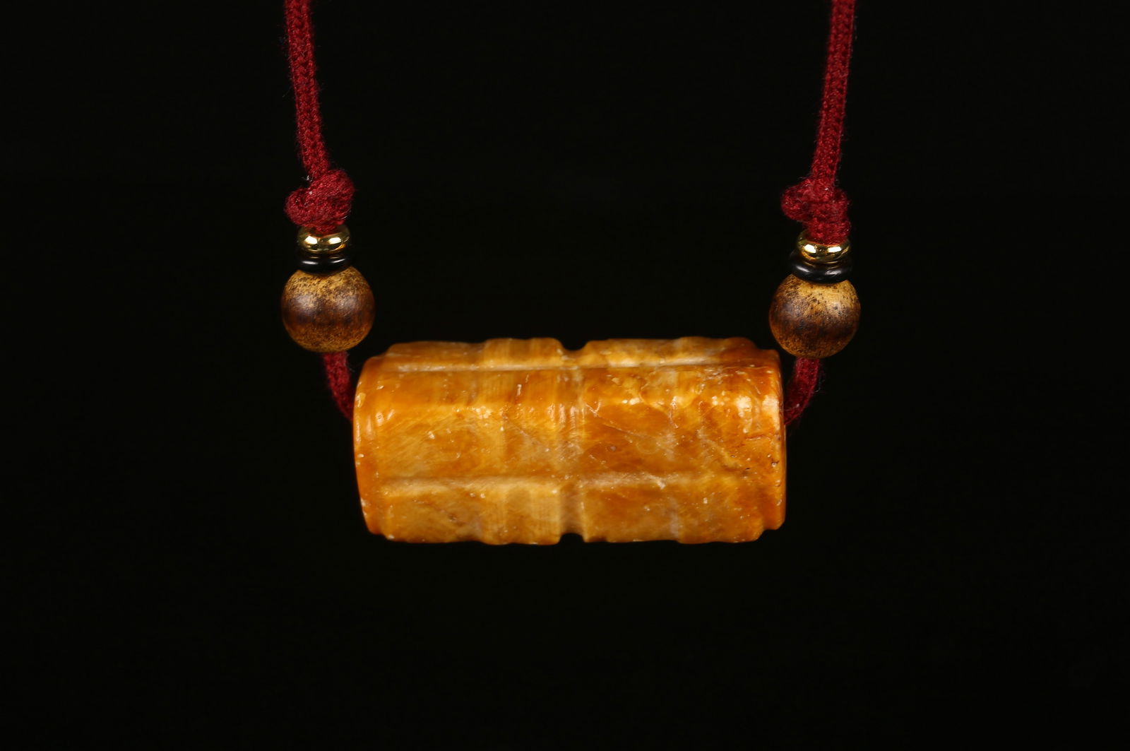 A Small Jade 'Cong' Pendant - 7