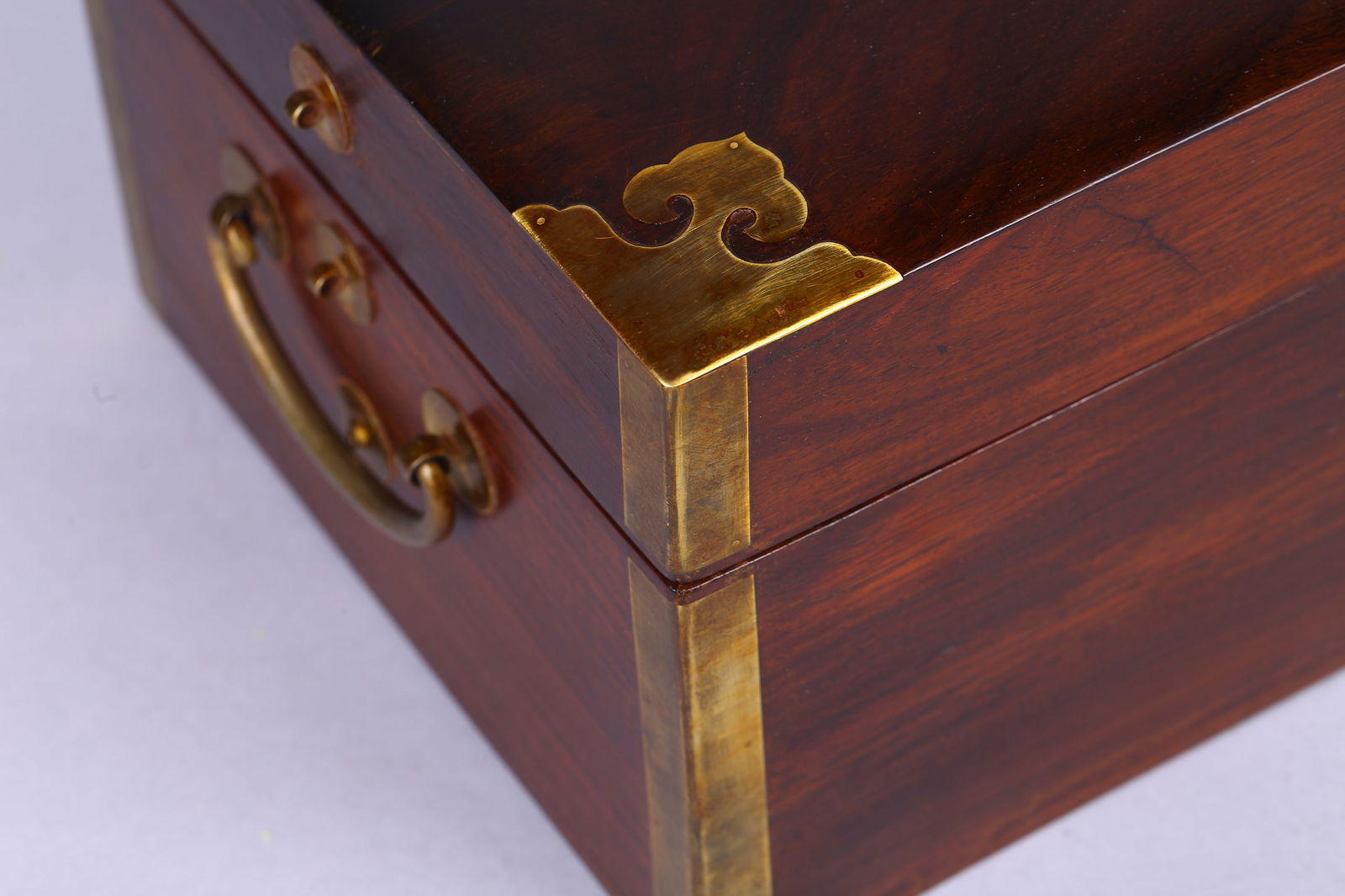 A Zitan Rectangular Scholar's Box and Cover - 2