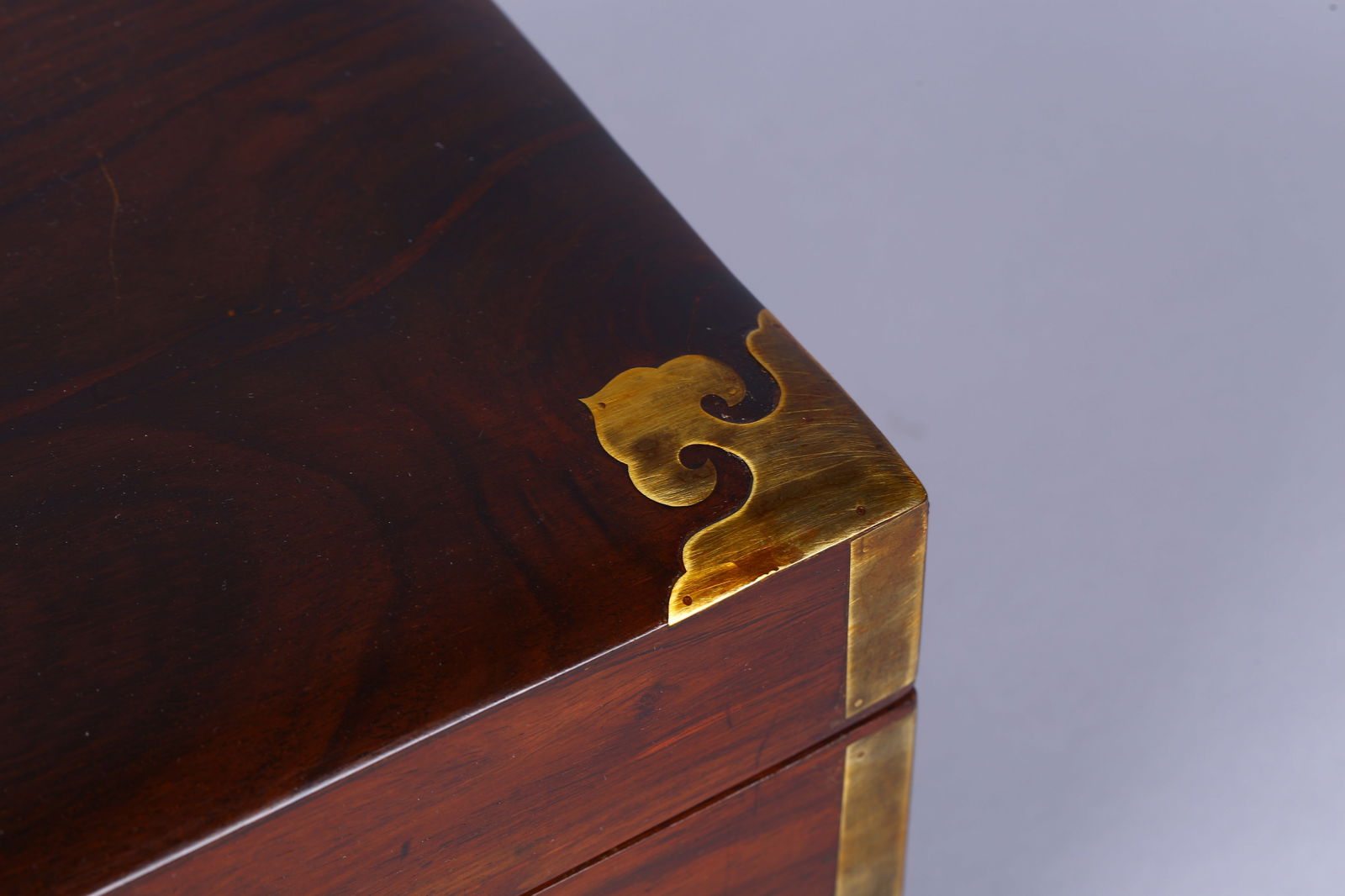 A Zitan Rectangular Scholar's Box and Cover - 3