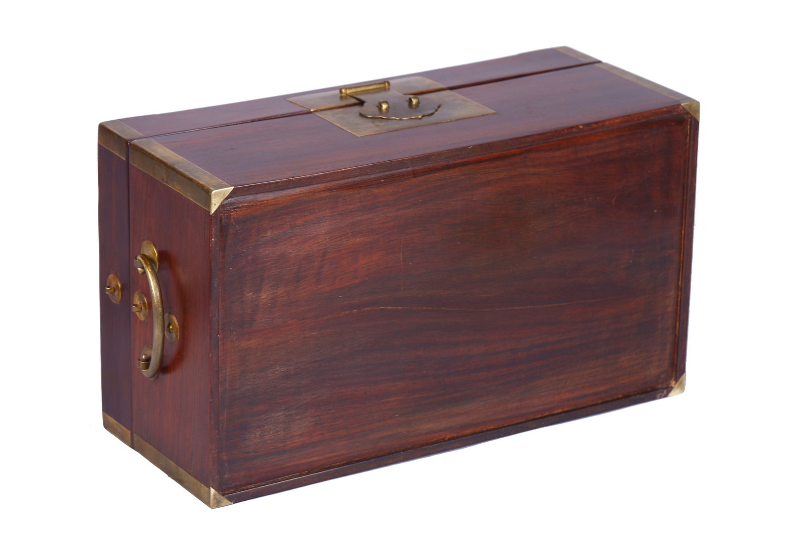 A Zitan Rectangular Scholar's Box and Cover - 8