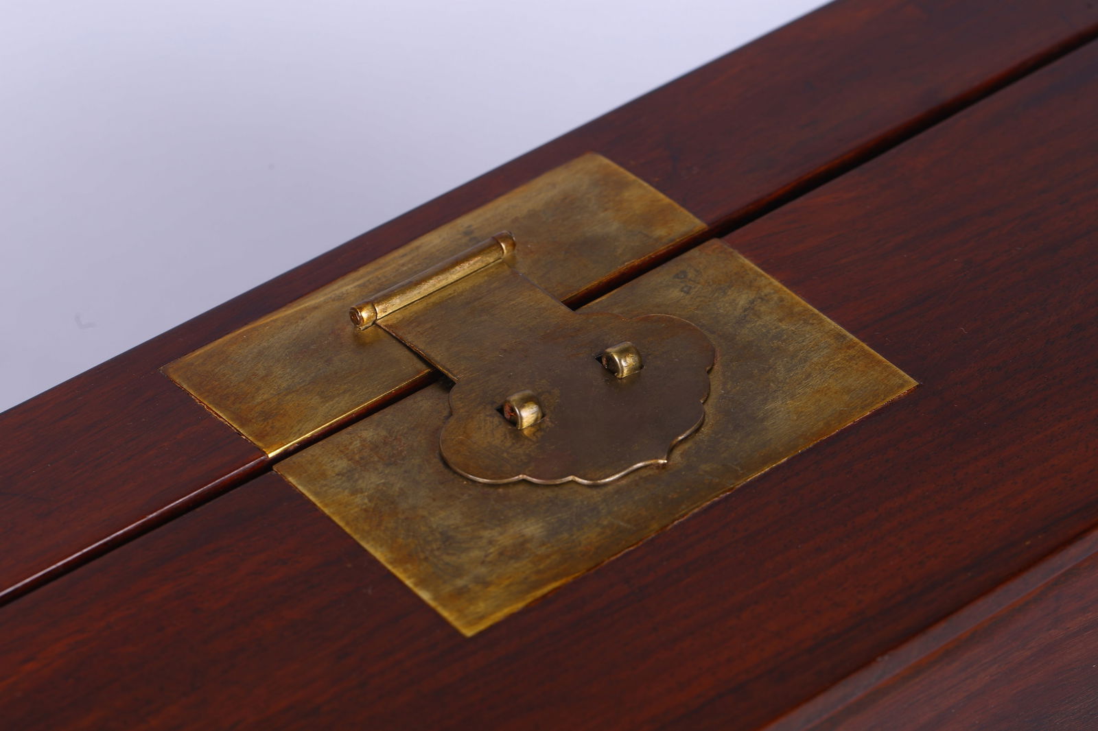 A Zitan Rectangular Scholar's Box and Cover - 9