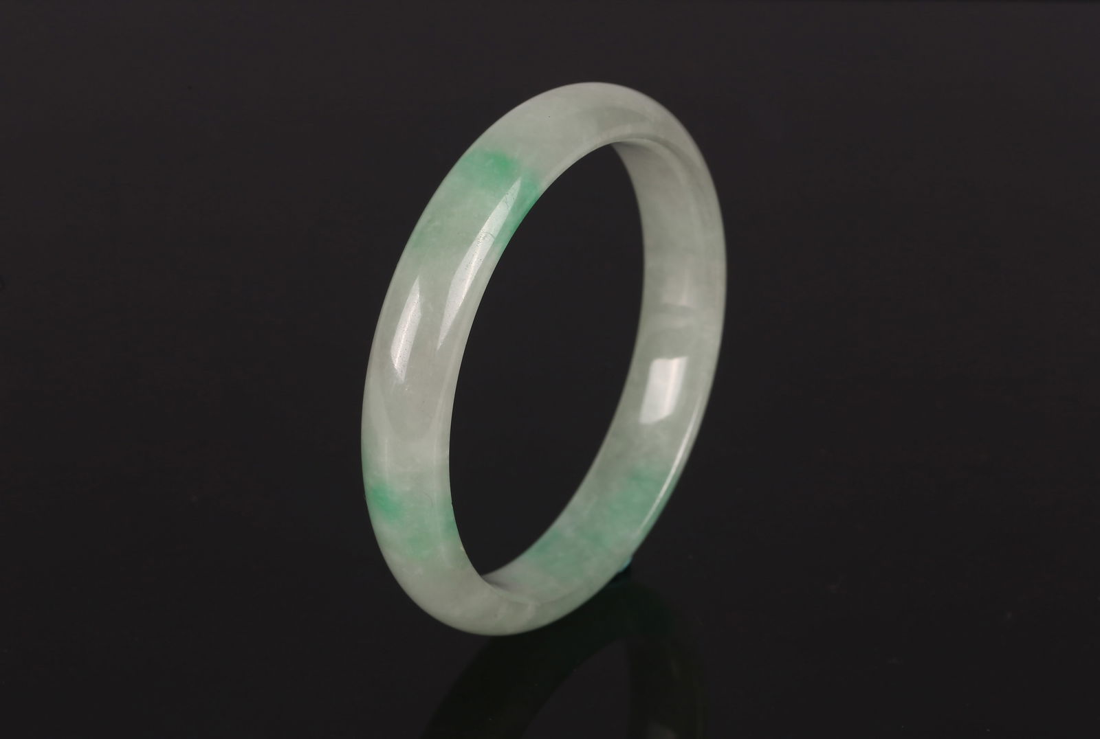 A Natural Jadeite Carved Bangle - 5