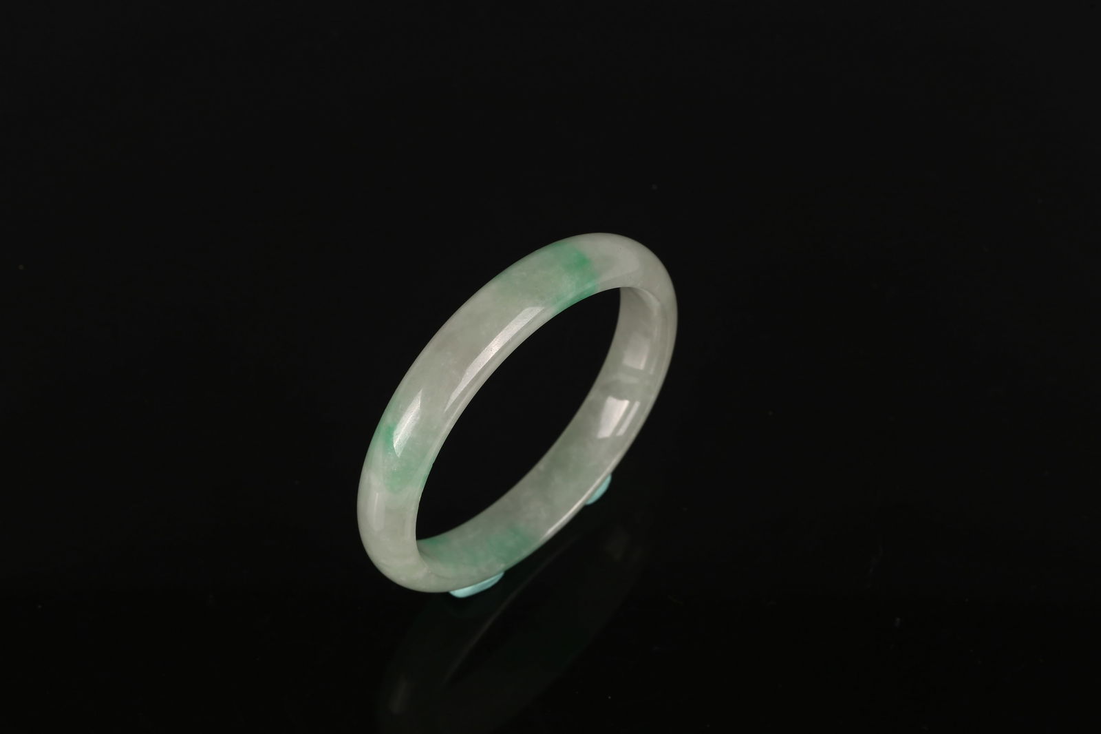A Natural Jadeite Carved Bangle - 7