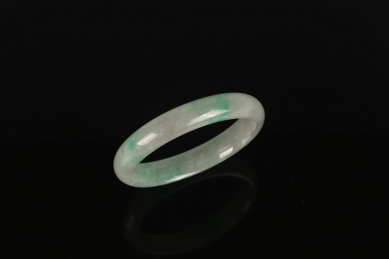 A Natural Jadeite Carved Bangle - 8