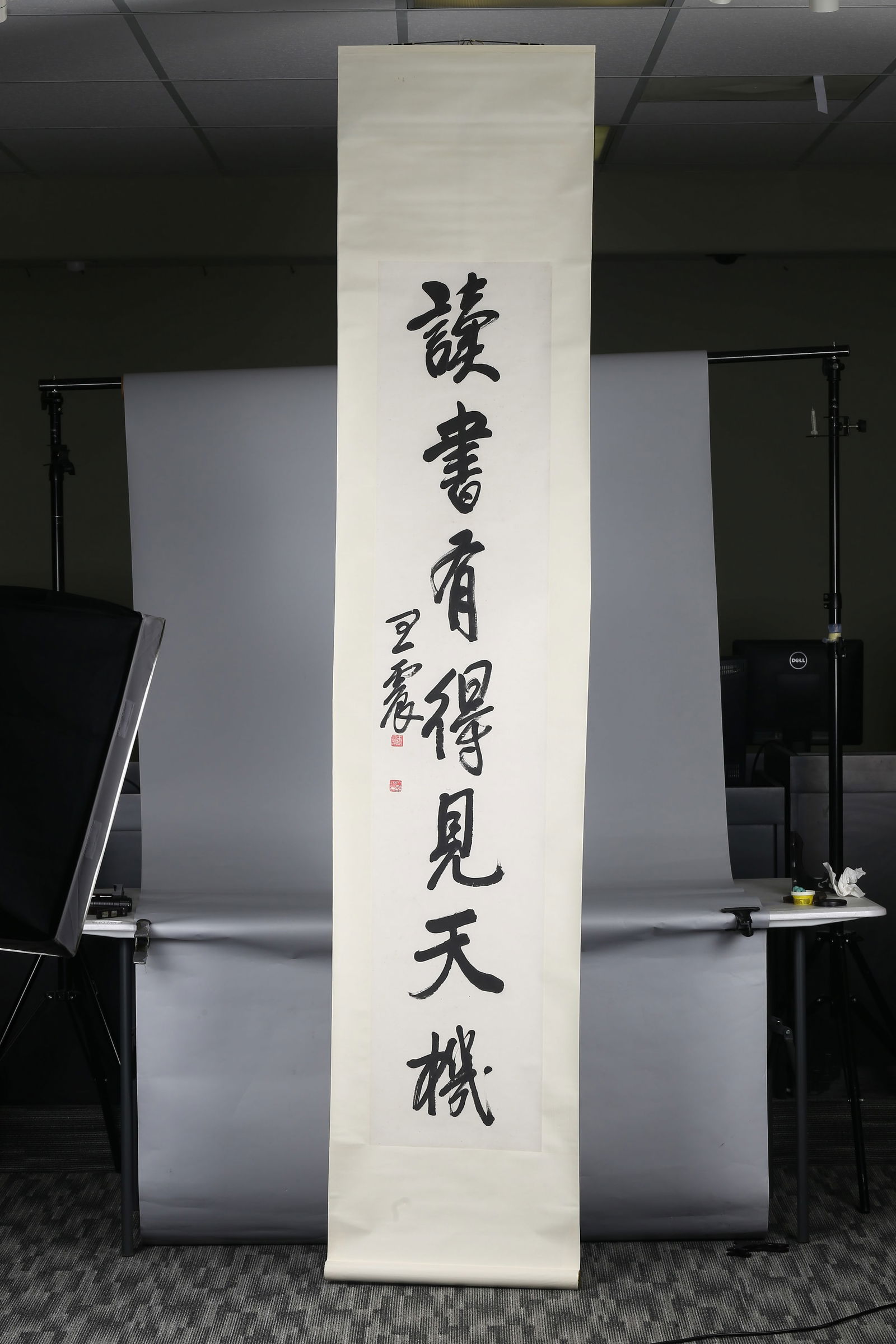 Wang Yiting(1867-1938) : Calligraphy: 王一亭(1867-1938) 行書 對聯 立軸 水墨紙本 Ink on paper. Calligraphy. Hanging scroll. Signed Wang Zhen with two seal marks,