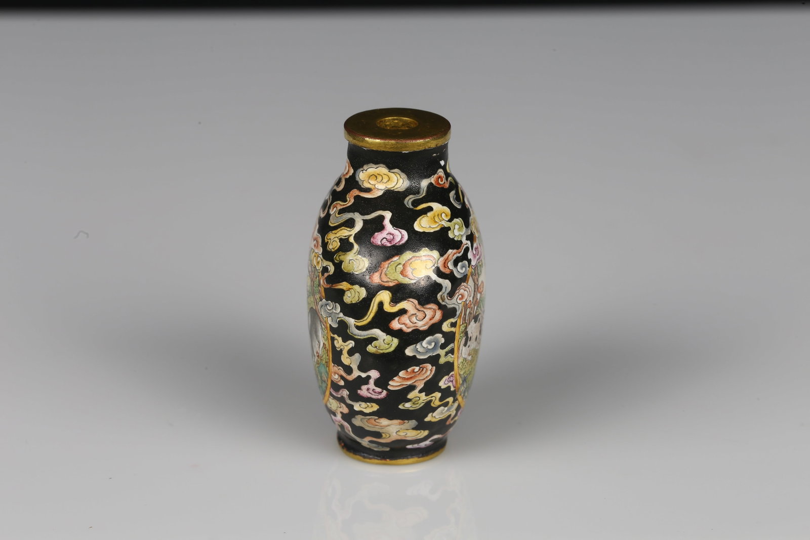 A Canton Enamel Copper 'Rabbit' Snuff Bottle - 4