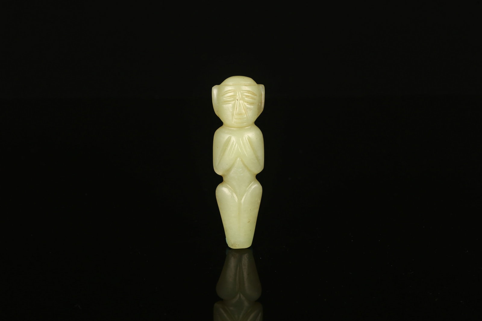 A Yellow Jade Standing Figure - 3
