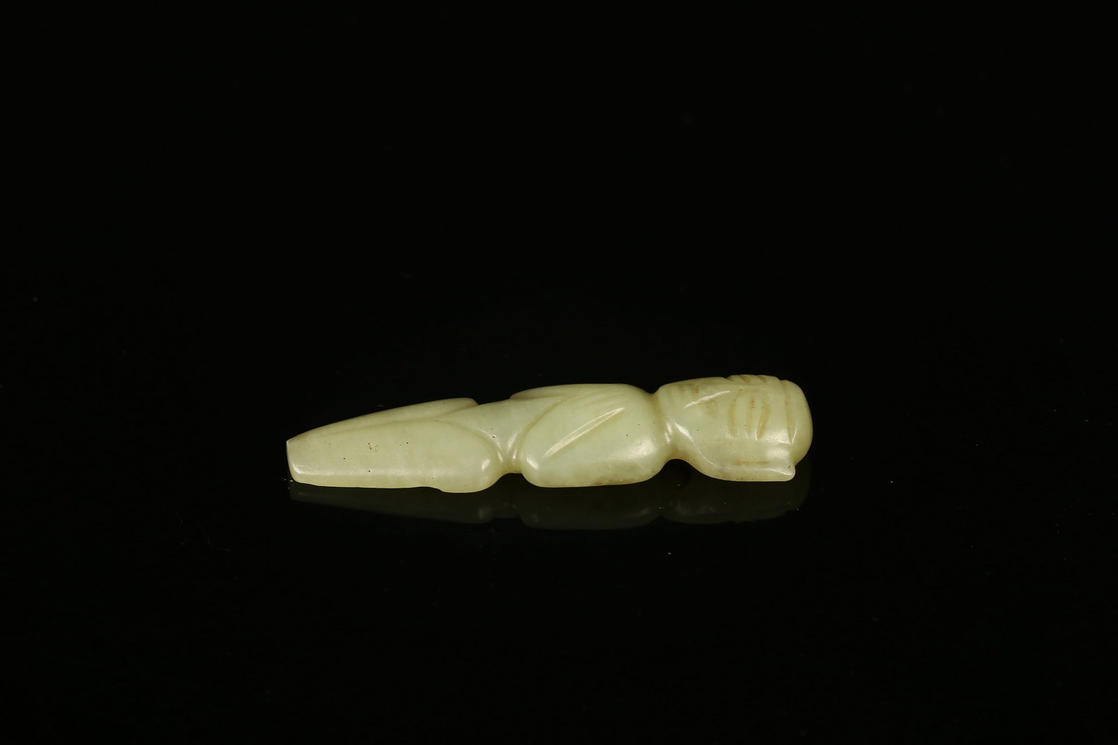 A Yellow Jade Standing Figure - 5
