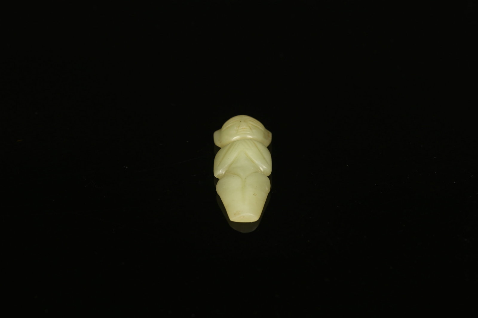A Yellow Jade Standing Figure - 8