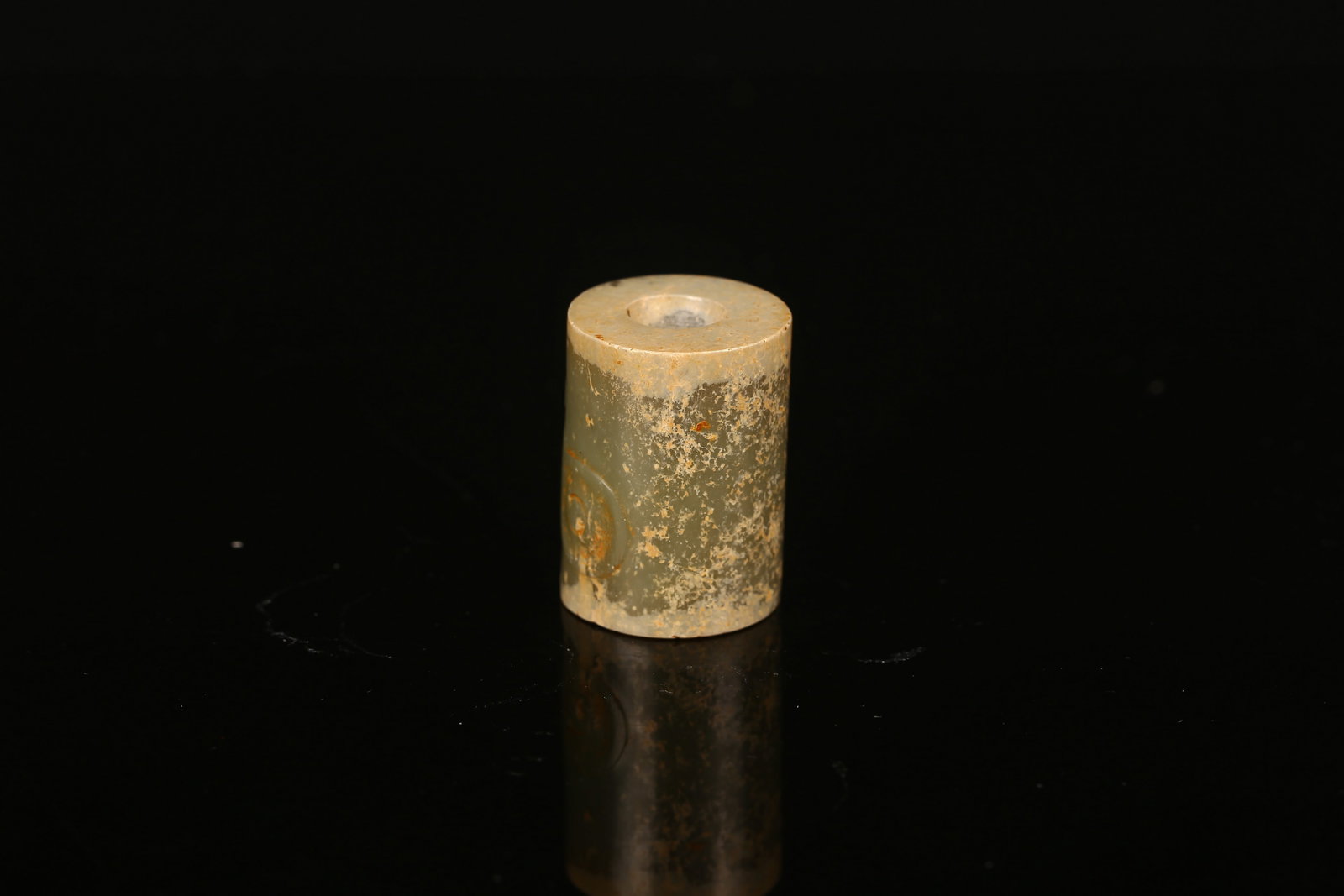 A Small Celadon Jade Cylidner - 2