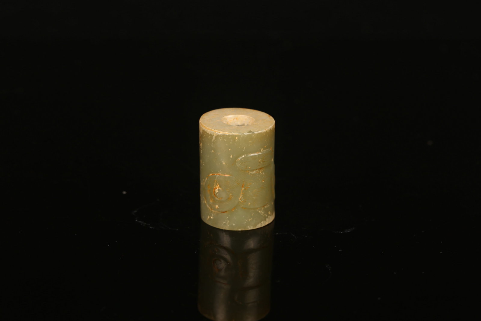 A Small Celadon Jade Cylidner - 4