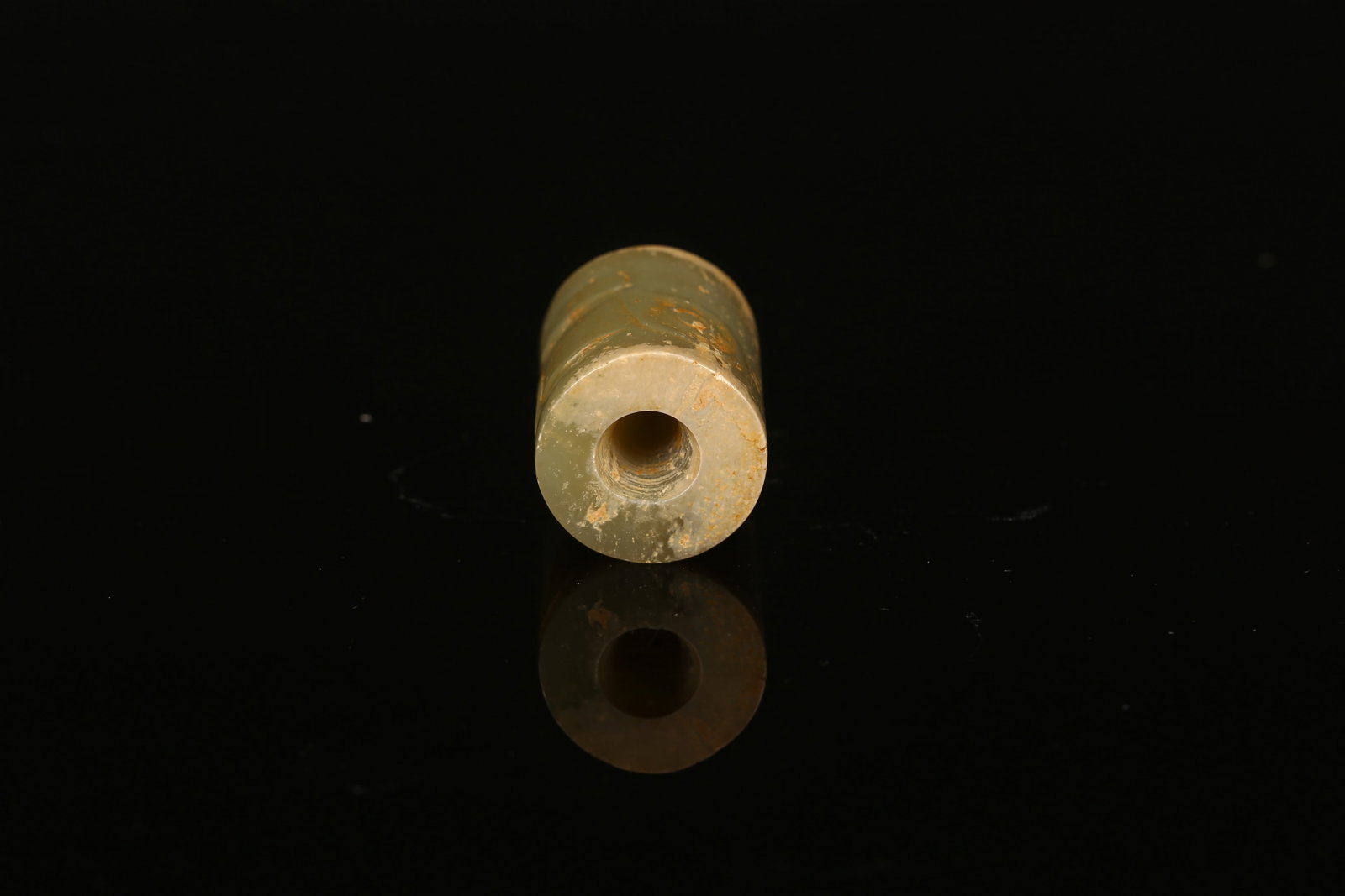 A Small Celadon Jade Cylidner - 5