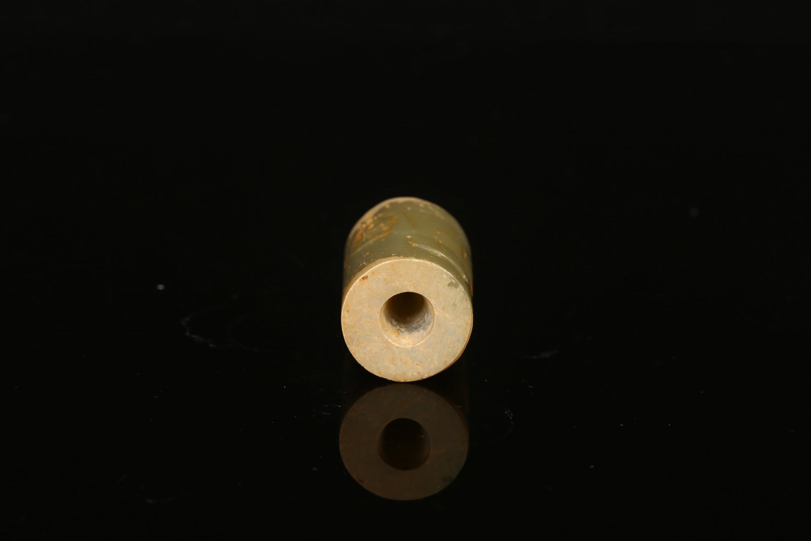 A Small Celadon Jade Cylidner - 6