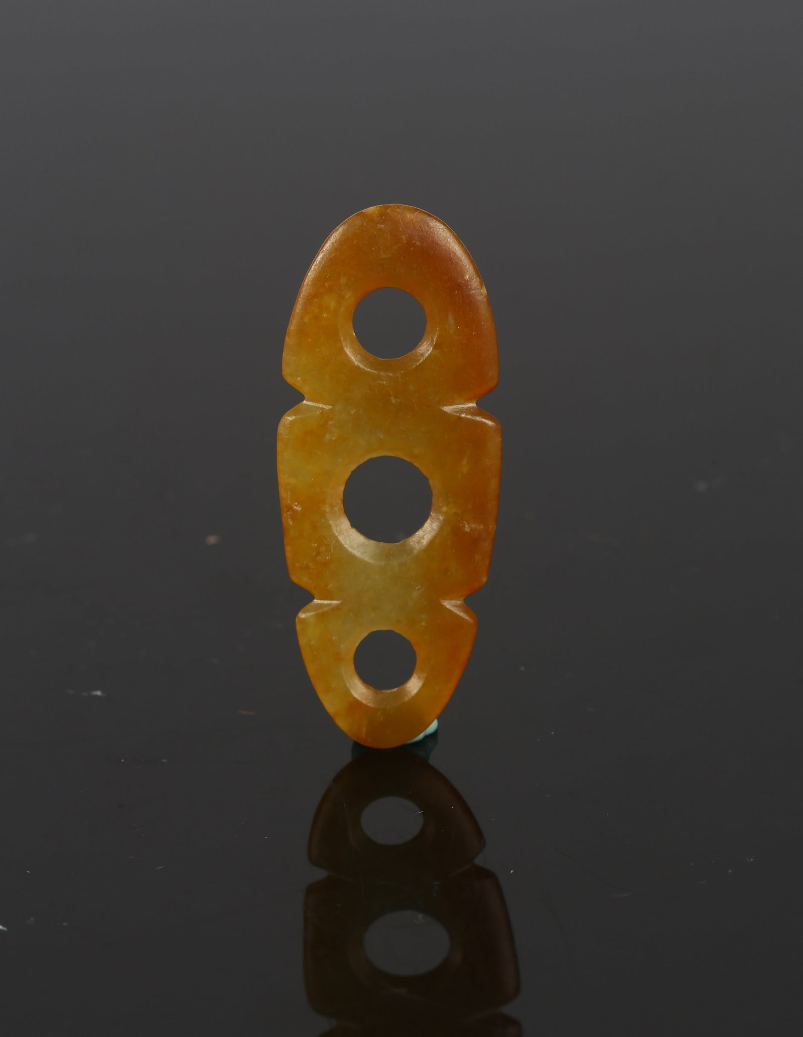 A Jade Three Hole Plaque - 3