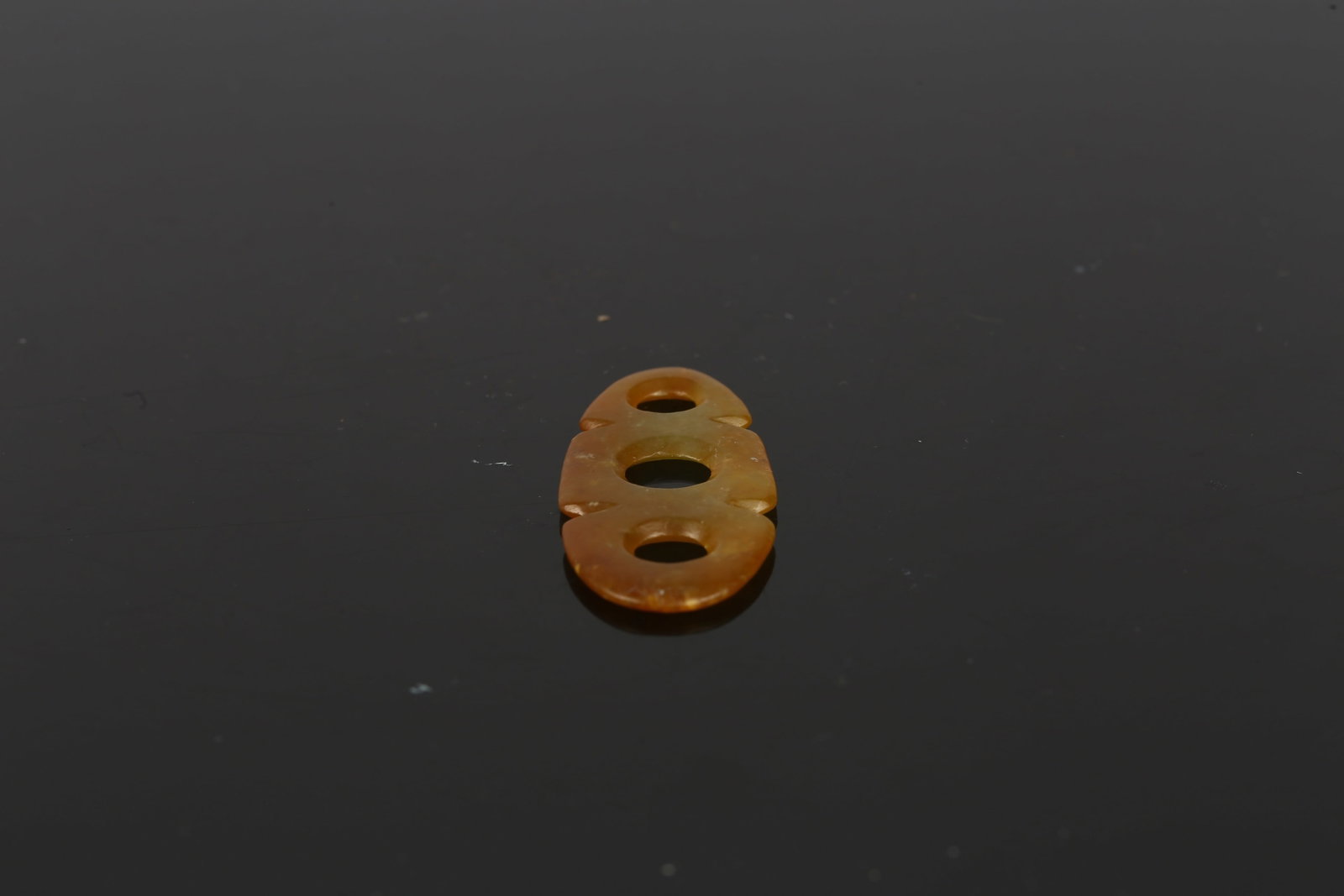 A Jade Three Hole Plaque - 5