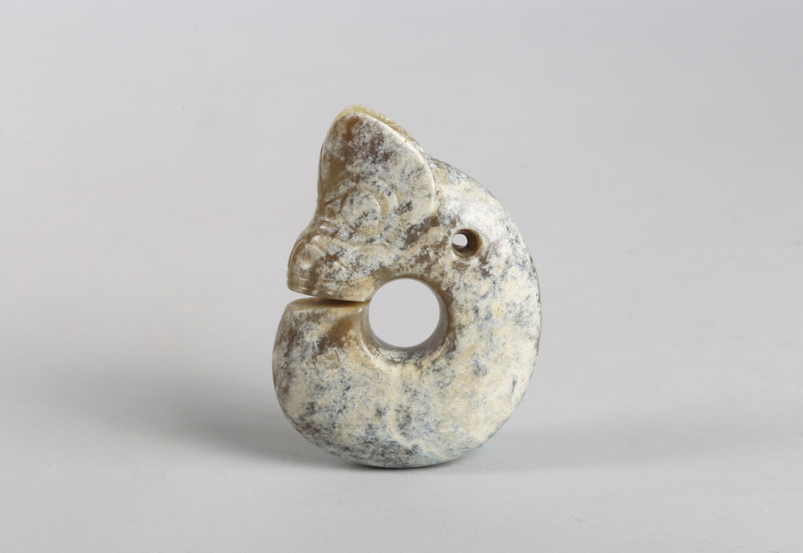 A Large and Rare Green Jade Pig Dragon (1 of 9)