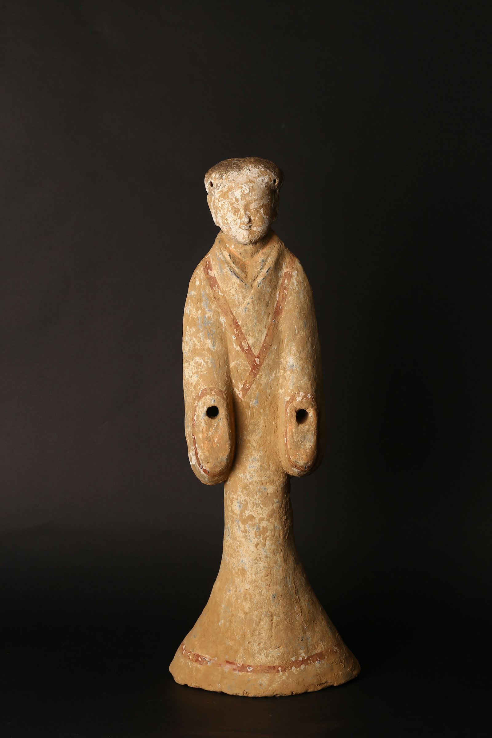 A Very Large Chinese Painted Pottery Lady Figure (1 of 8)