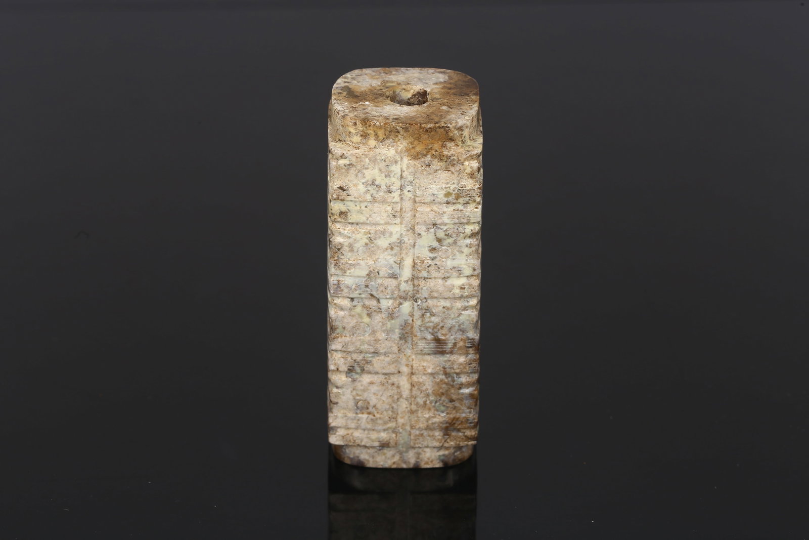 A Small Jade Carved Cong - 2