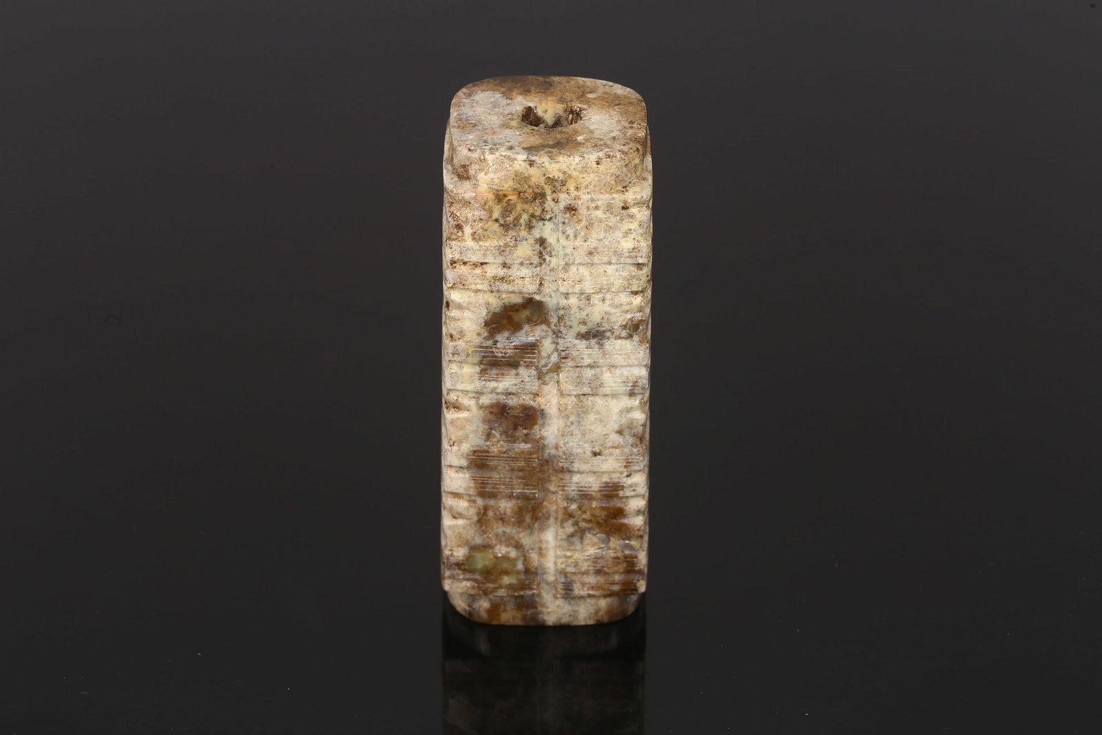 A Small Jade Carved Cong - 3