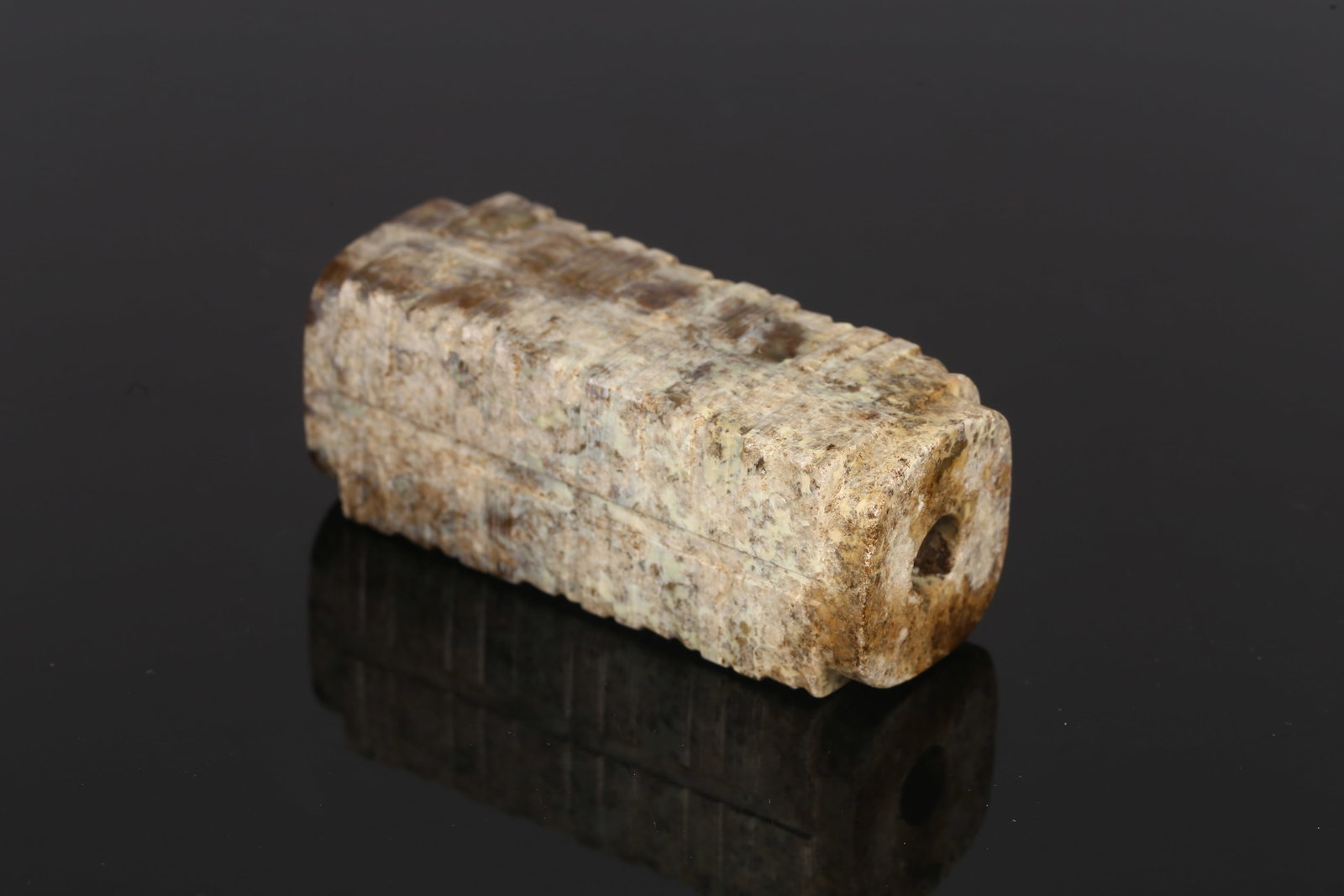 A Small Jade Carved Cong - 6