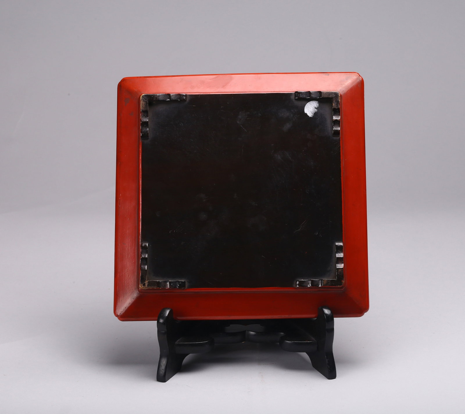 A Cinnabar Lacquer 'Landscape' Square Dish - 3