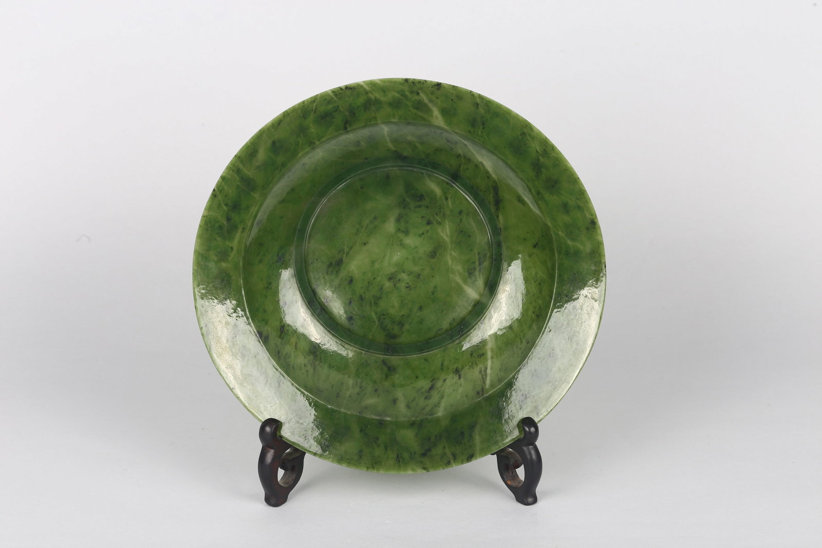 A Spinach Green Jade Plate - 3